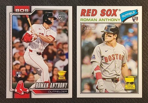 2026 Topps Series 1 & Heritage Boston Red Sox Roman Anthony RC 2 Card Lot