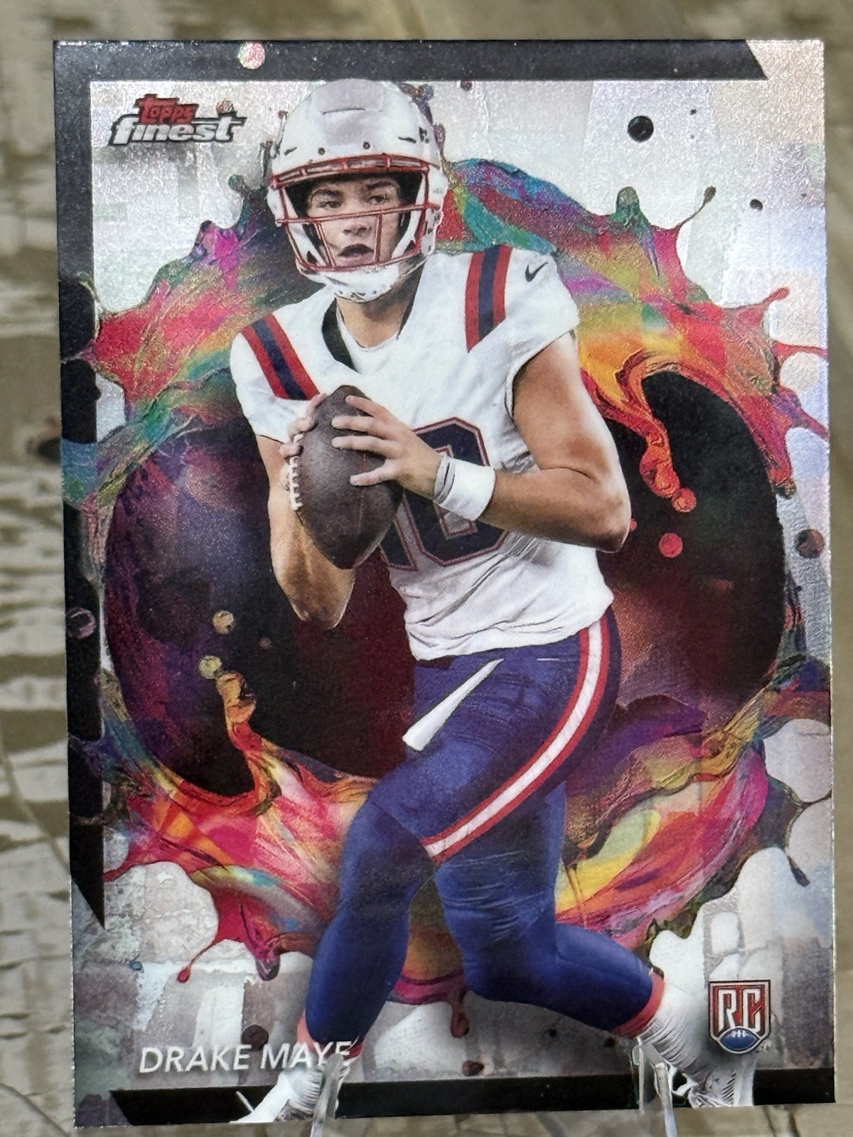 2024 Topps Finest DRAKE MAYE RC Rare Variation SSP Patriots #248