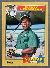 2022 Topps Series 2 - 1987 Topps All-Star Baseball Rickey Henderson #87AS-7
