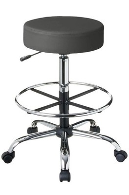 Boss Office Products Vinyl Medical/Drafting Stool in Gray