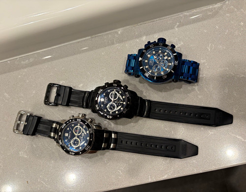 Invicta Pro Diver Chronograph Quartz Diver 50mm 100m Black/Blue Watch