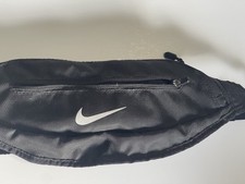 Image of Nike Waist Bag Fanny Pack Black Adjustable Belt Zip Pouch Running Travel