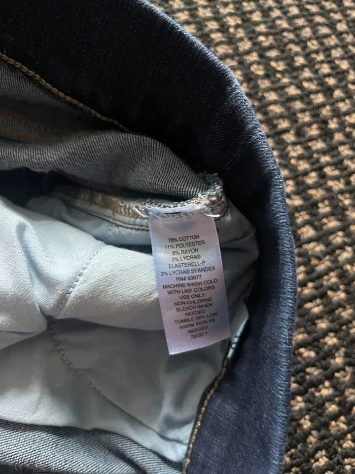 Falda vaquera Liz Claiborne para mujer azul denim línea A elástica talla 10 nueva con etiquetas Foto 4 de 4