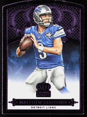 2015 Panini Crown Royale Matthew Stafford Purple /10 NOT MINT