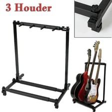 Multi Guitar Stand 3 Holder Folding Organizer Rack Stage Bass Acoustic Electric