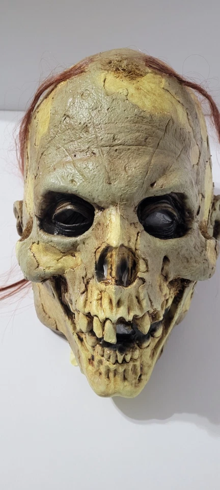 Calavera de la Muerte, Adulto, Velo de Hueso: Máscara Esquelética + Manos Zombie Ish, Juego de Choque Foto 2 de 4