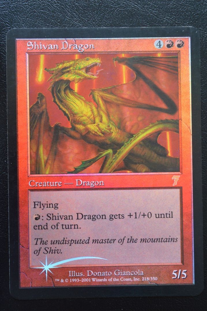 Magic MTG Shivan Dragon EN Foil MP 7th Edition