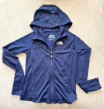 The North Face Girls MEDIUM 10/12 Navy Blue Fullzip UPF40 Hoody
