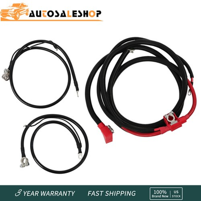 #ad Fit 1994 1997 Ford 7.3L Powerstroke Diesel Battery Cable Kit Positive amp; Negative $111.39