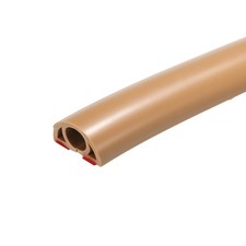 Floor Cord Cover Cable Protector 0.35" W x 0.28" H 10ft Light Brown
