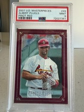 2007 Upper Deck Masterpieces 'Pinot Red' Albert Pujols #49 serial'd /75 Mint 9