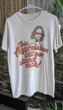 Men's Vintage Short Sleeve The Big Lebowski  Size Medium 100% Cotton T Shirt