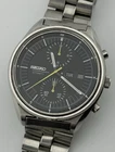 RARE Vintage Seiko Jumbo Automatic Flyback Chronograph Watch Day Date GREAT