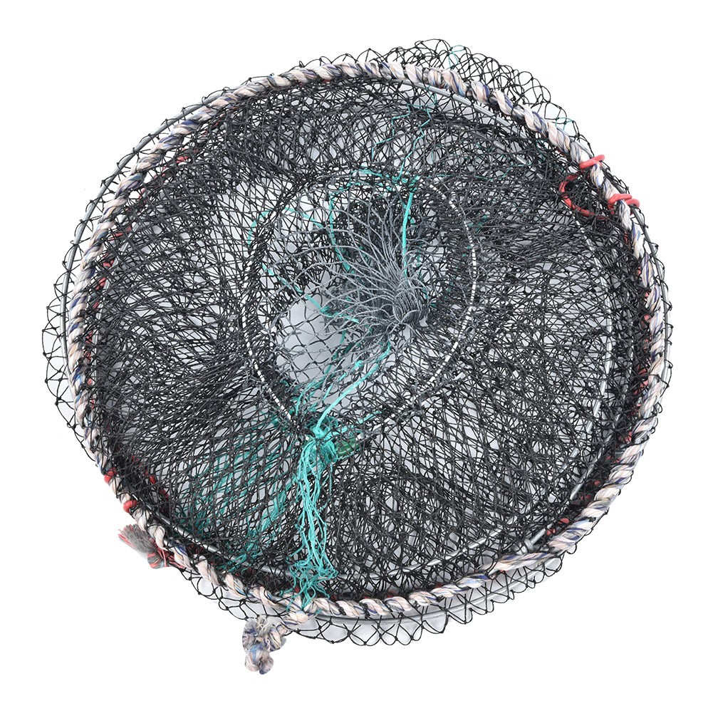 ✿ Folding Fishing Net Bait Shrimp Cage Crab Lobster Trap Lures AJ