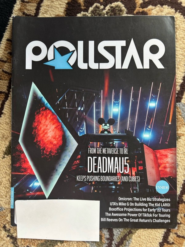 DEADMAU5 Pollstar Magazine music band RARE industry address label