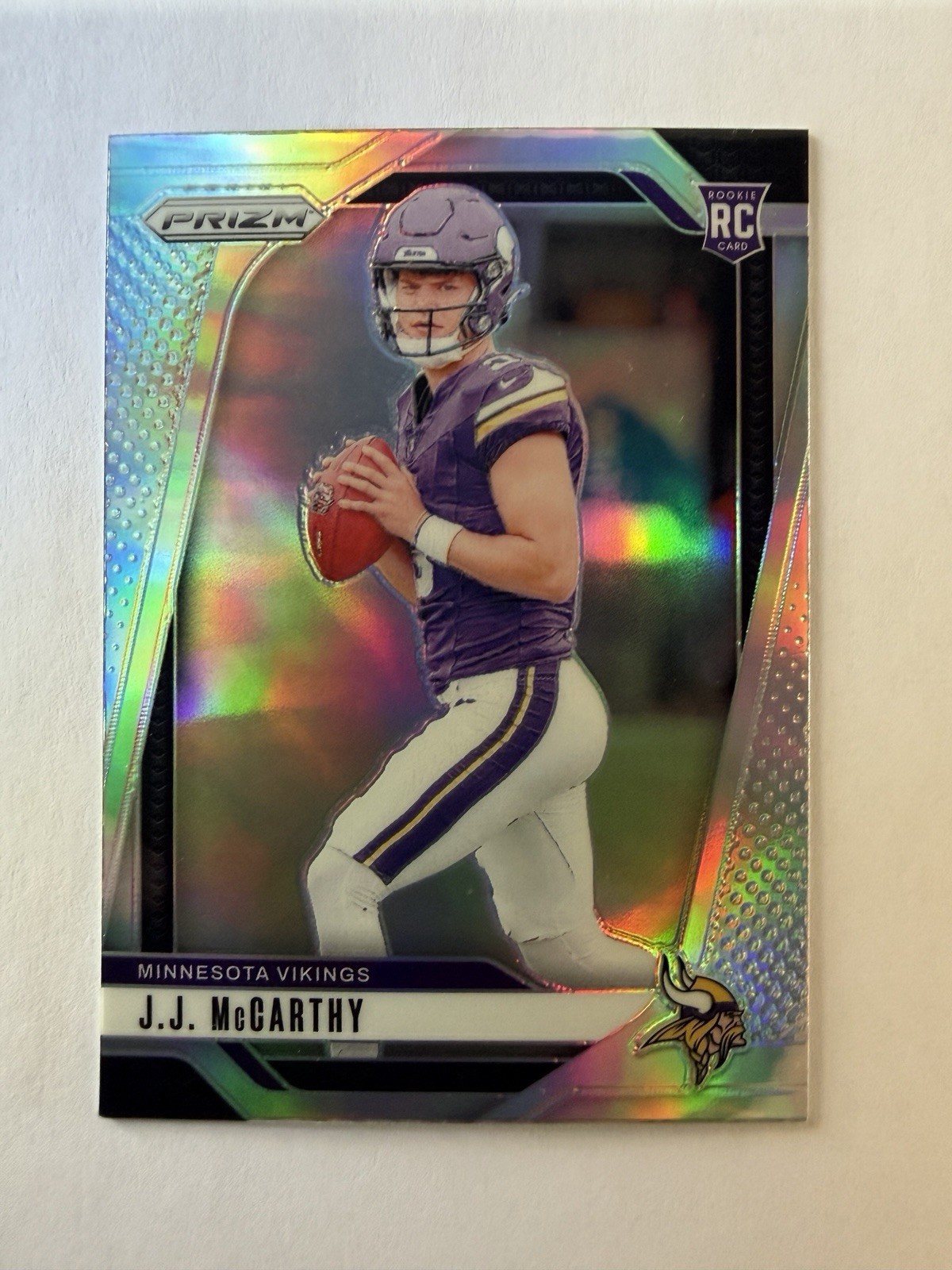 2024 Panini Prizm - Rookies J.J. McCarthy #400 Silver Prizm (RC)