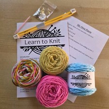 Learn To Knit Beginners Starter Kit - Purse Pattern