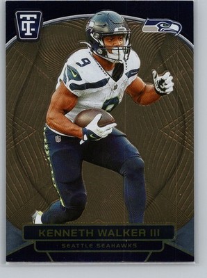2024 Panini Totally Certified #85 Kenneth Walker III Mirror Neon Orange #/399