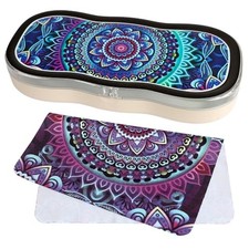 Cute Pattern Hard Shell Glasses Case with Eyeglasses Microfiber Set-07