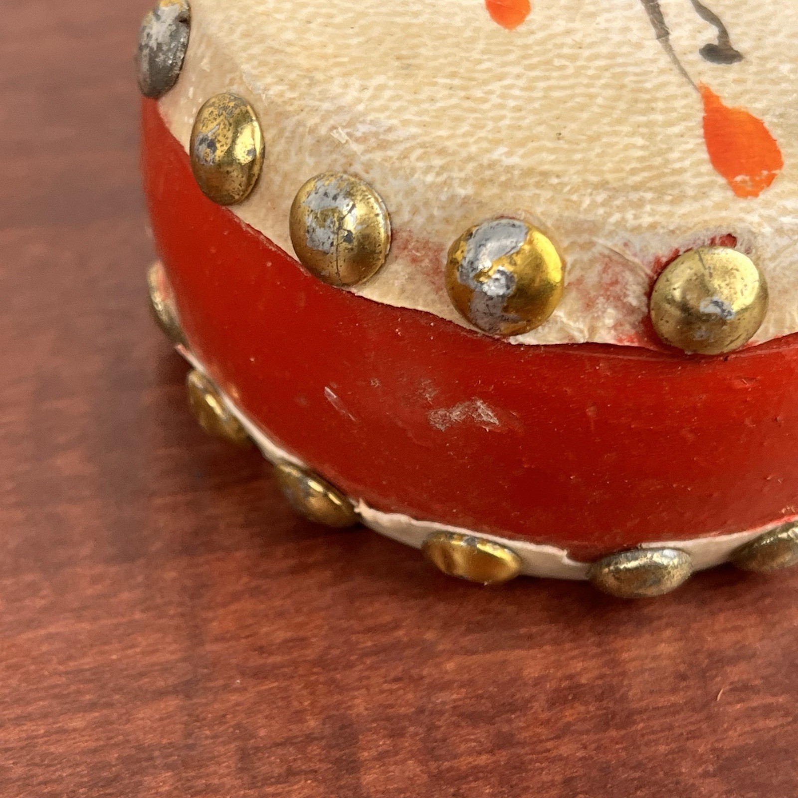 VTG Den-den Daiko Spinning Toy Drum Handheld Chinese Japanese