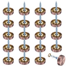 20er-Set Schraubenabdeckkappen f&uuml;r 0,75" Spiegelkappen Ros&eacute;gold