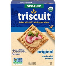 Triscuit Organic Original Whole Grain Wheat Crackers, Vegan, 7 oz