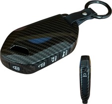 ABS Plastic Key Fob Cover Silicone Button Key Shell Protective Cover Fit Blue