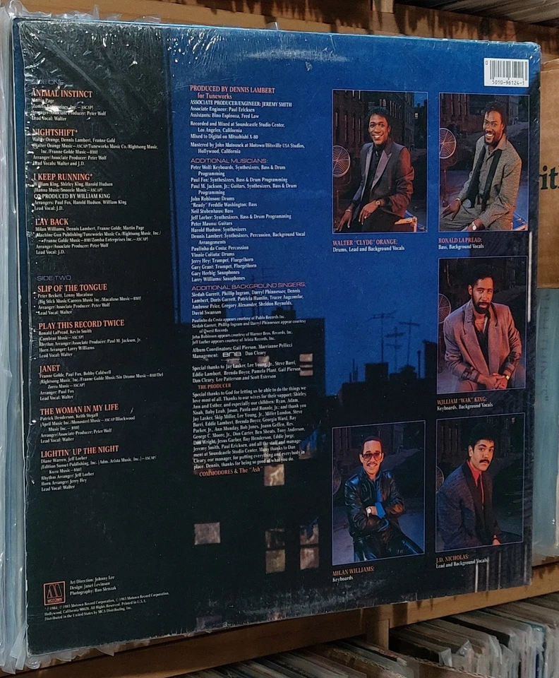 COMMODORES Night Shift '85 LP NEW SEALED Vintage Original 1st Press Vinyl Record - Image 2 of 3