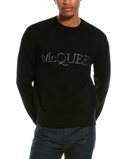 Alexander Mcqueen Embroidered Crewneck Men's Black Xl