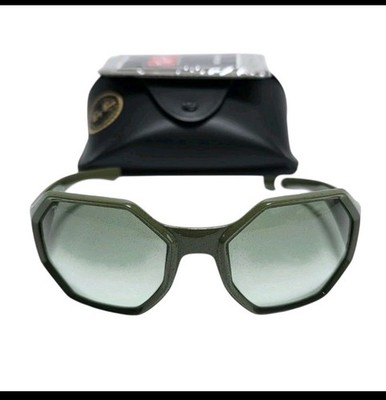 New Ray-Ban RB4337 Olive Green Frame Green Lens Polygon 59mm Sunglasses