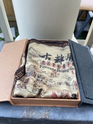 Panorama Beijing Custom Image Map Silk Collectible Scarf 27 in. x27