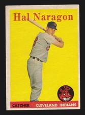 HAL NARAGON indians 1958 TOPPS #22 GOOD