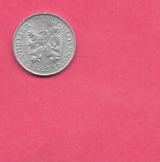 CZECHOSLOVAKIA KM36 1953 VF-VERY FINE CIRCULATED OLD ANTIQUE 3 HALERU COIN