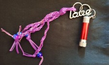 Purple Keychains, Beaded  uniquely handmade