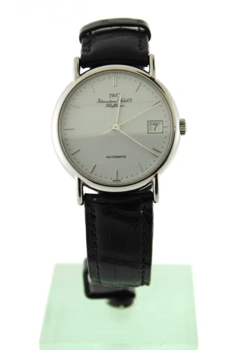 IWC Schaffhausen Automatic Men's Watch - White dial, Black leather strap