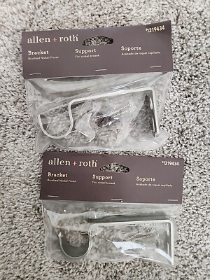 Allen + Roth Support Bracket Model 1219434 Brushed Nickel Brand New | eBay