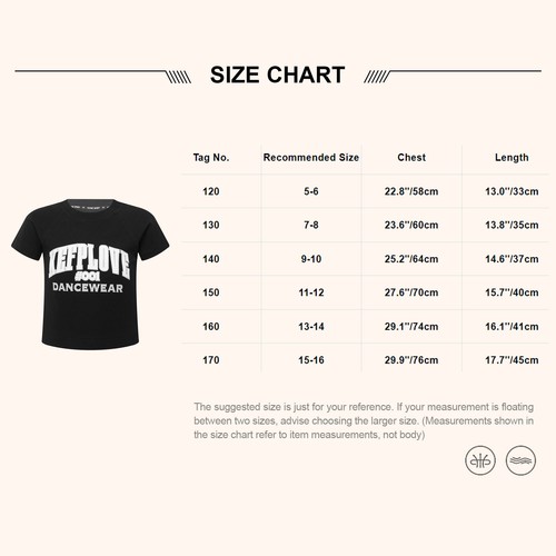 Girls Crop Top Casual T-shirt Hip-Hop Blouse Vacation Tops Weekend Shirts Soft - Picture 15 of 20