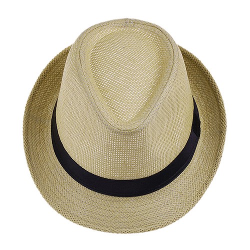 Cappello Fedora In Paglia Per Uomo Donna Cappello Da Sole Trilby Cubano ☆ - Picture 35 of 50