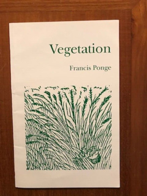 Francis Ponge. Vegetation. | eBay