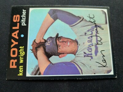 1971 Topps Baseball Card # 504 Ken Wright RC - Kansas City Royals (EX)