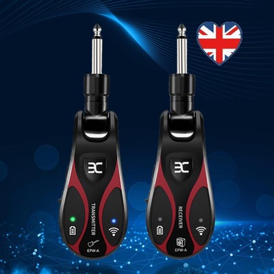 Wireless Guitar Transmitter Receiver Set USB Rechargeable Bluetooth - Compatible
