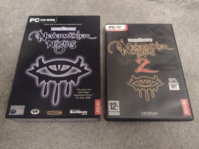 NEVERWINTER NIGHTS 1 & 2 - PC CD DVD - RPG KONVOLUT BIOWARE OBSIDIAN NWN ATARI SET