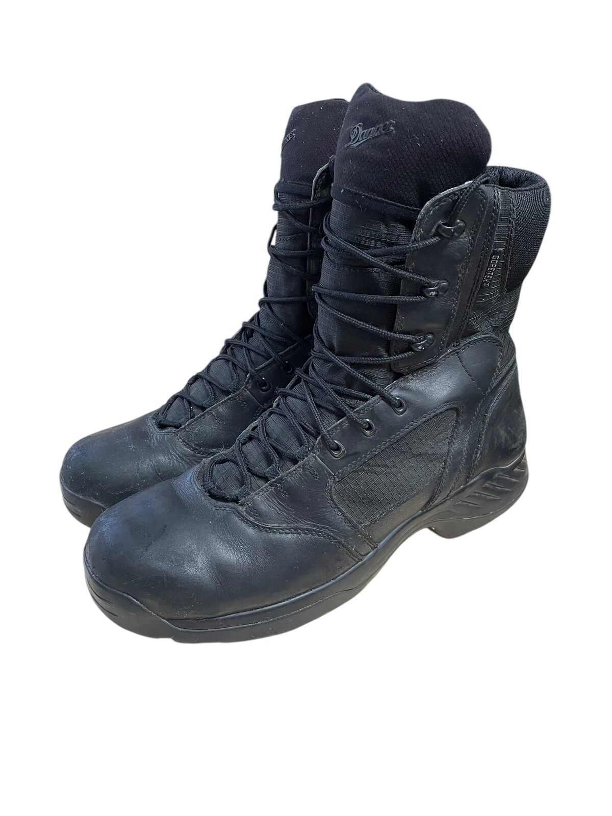 Danner Kinetic GTX 8-Inch Waterproof Leather Boots for Men in Black Size 15