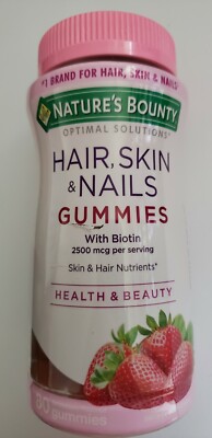 Natures Bounty - HAIR, SKIN & Nails Gummies - 80 pcs - Strawberry - Exp 11/2026