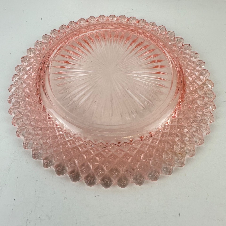 Anchor Hocking Miss America Pink Depression Glass Sherbet Underplate eBay