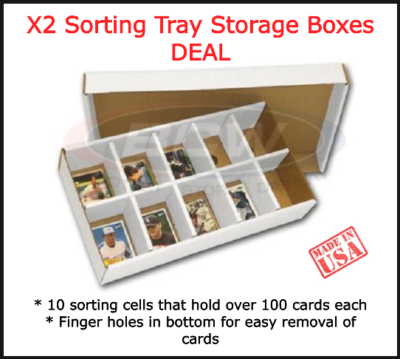 X2 NEW BCW Sorting Tray Storage Boxes For Trading/Gaming Cards