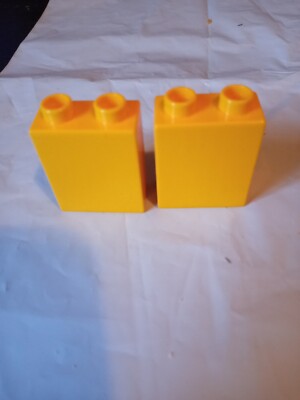 2x Lego Duplo Building Brick Light Orange 1x2x2 Bricks  4066