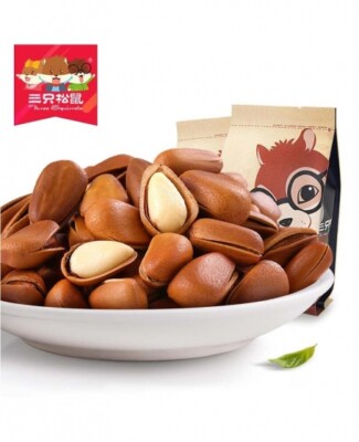 三只松鼠坚果系列东北开口松子 Three Squirrels Nuts Series Northeast Red Cedar Nuts 185g