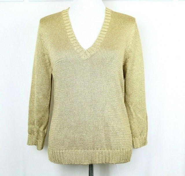 gold knit sweater