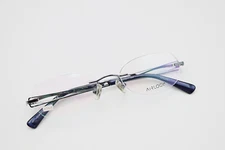 AIRLOCK INFINITY 203 412 Gunmetal 51-18-135 Rimless Eyeglasses Frames PT68